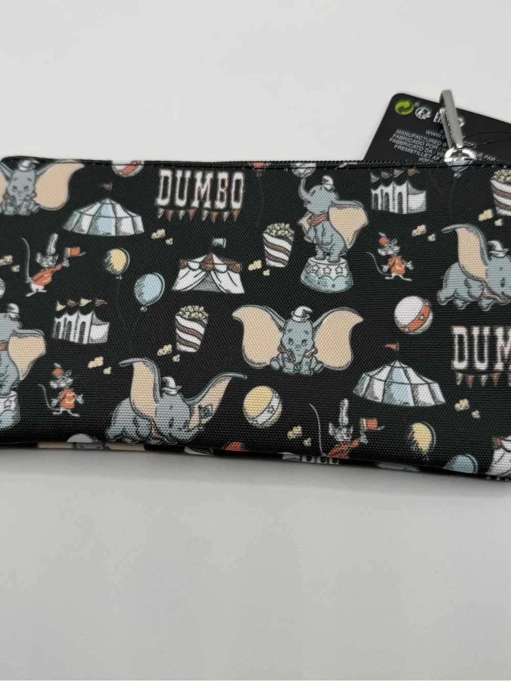 Disney Loungefly Dumbo Big Top Nylon Zip Pouch NWT